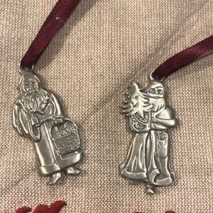Longaberger Pewter Christmas Ornaments